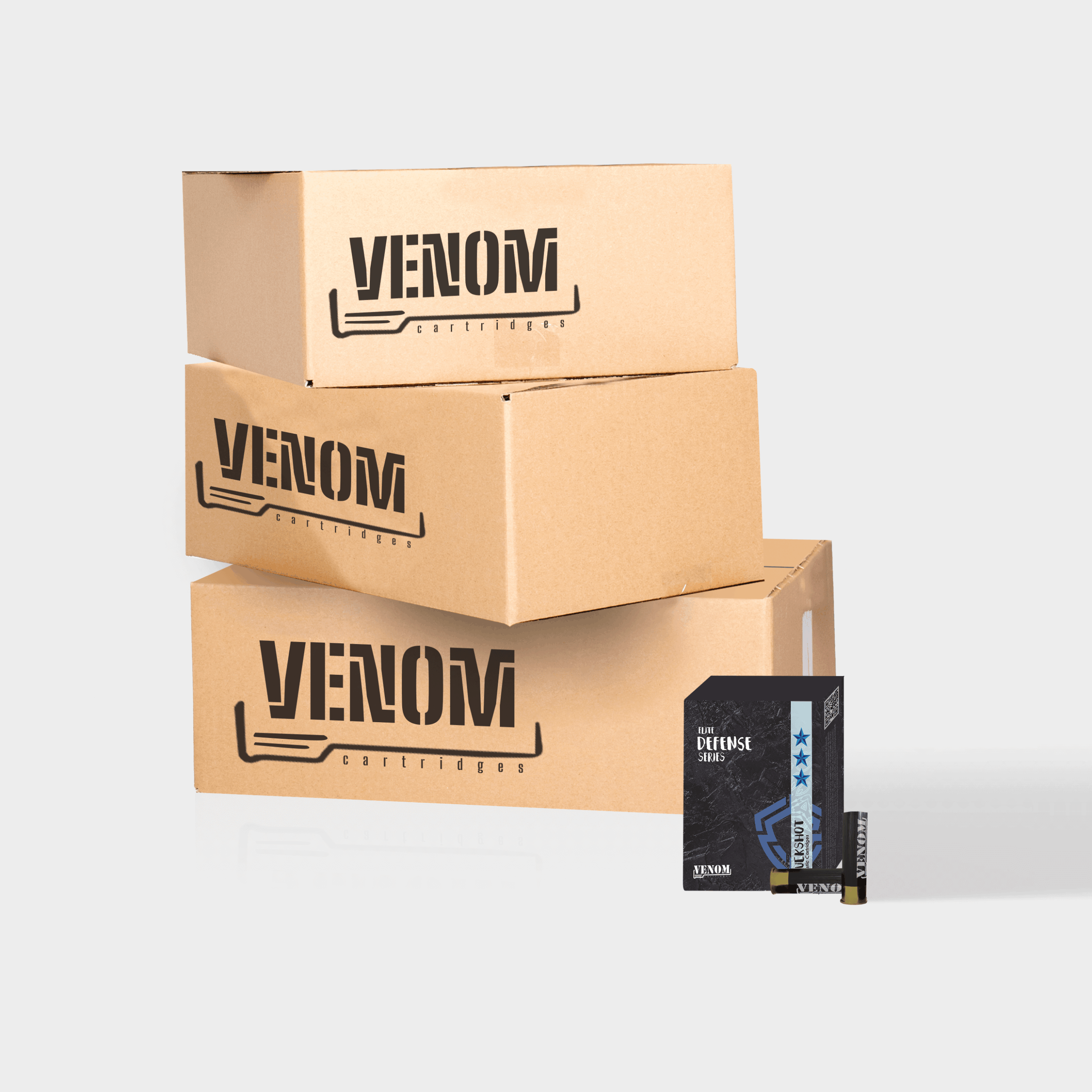 Venom 12 GA, 00-Buck, 2.75", 9 Pellets, 3 Cases, 900 Rounds | Premium