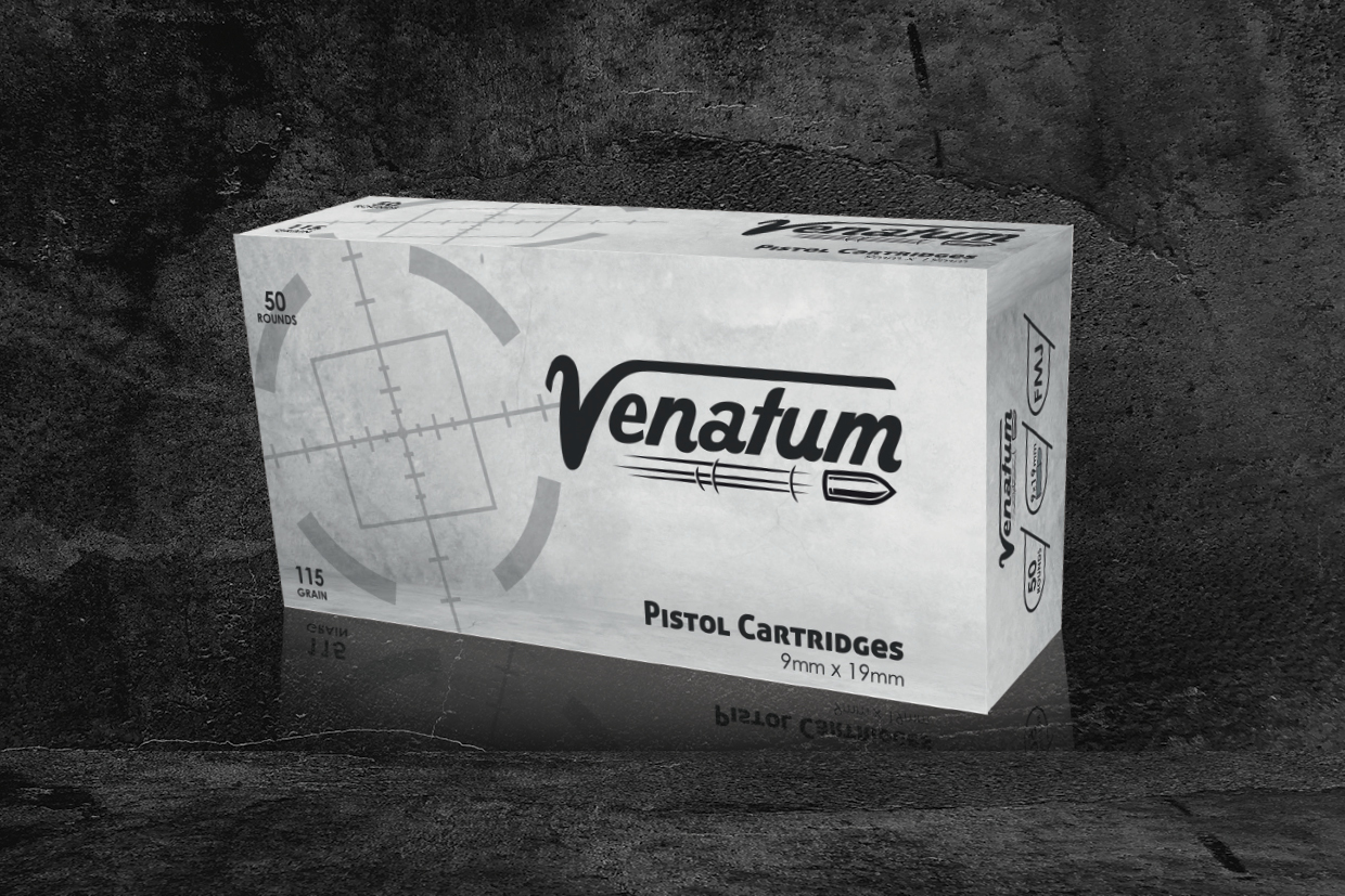 9 mm Venatum Luger Pistol Cartridges, 1000 Rounds (1 Case) New Brass