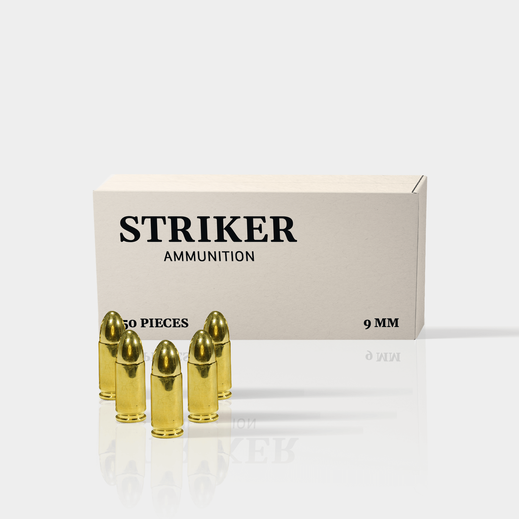 9 mm 124 gr Striker Luger Pistol Cartridges, 1000 Rounds Big Sale (1 Case) New Brass Big Sale !