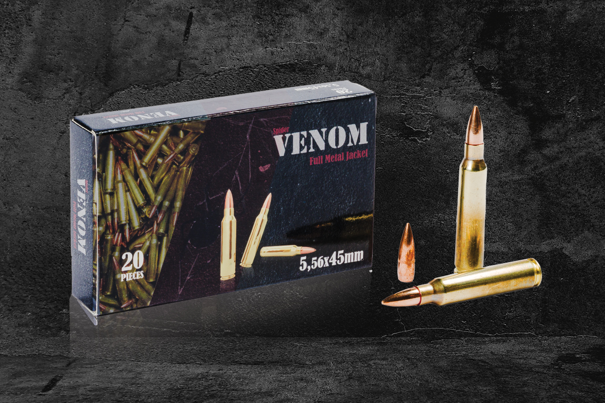 Venom 5.56x45 55 Grain, 500 Rounds (1 case) New Brass