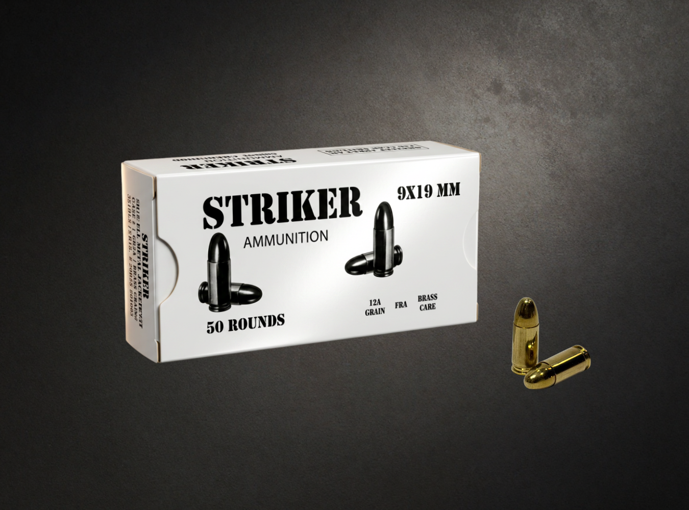 9 mm 124 gr Striker Luger Pistol Cartridges, 1000 Rounds Big Sale (1 Case) New Brass Big Sale !