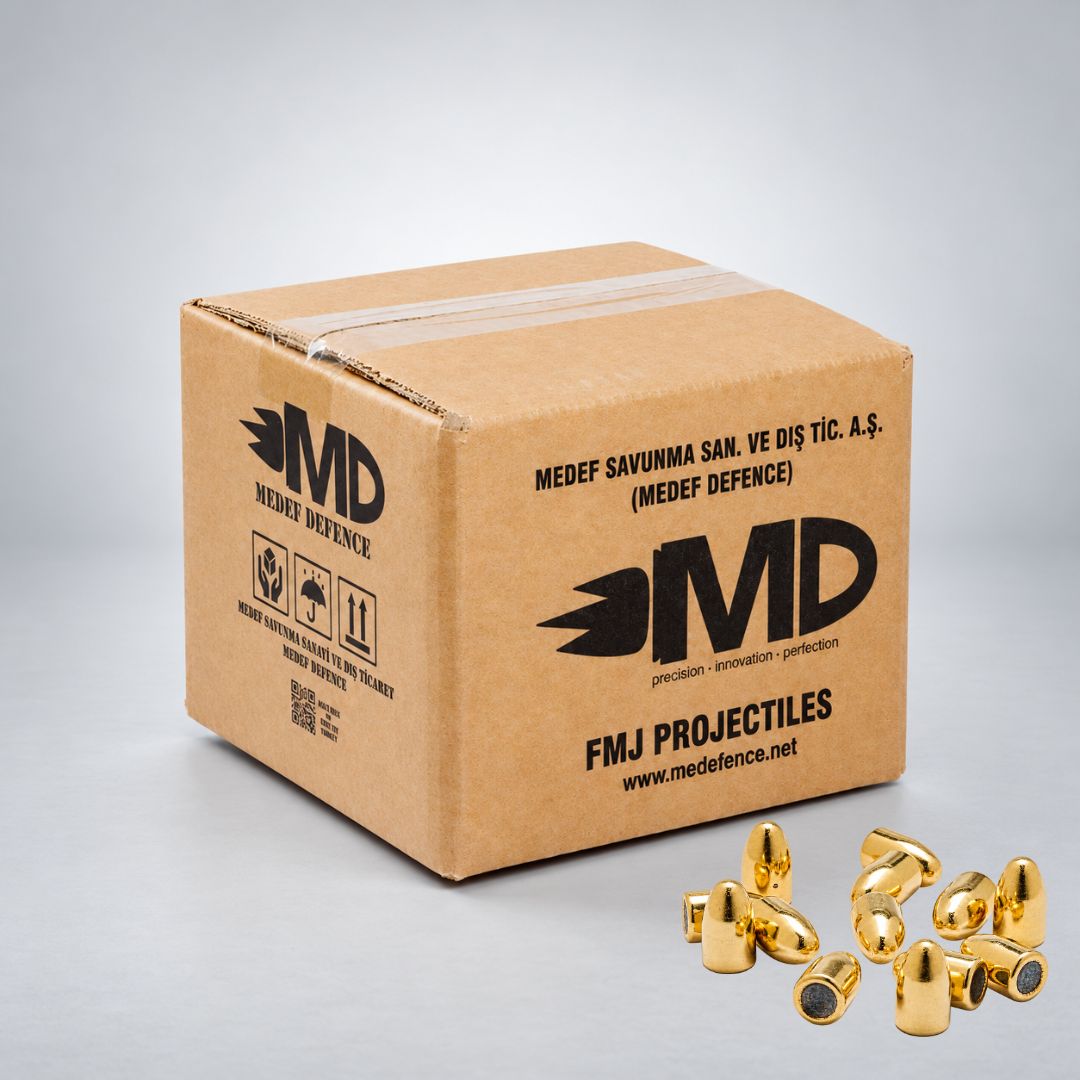 9 mm, 124 Gr. FMJ Projectiles, 2500 Pieces